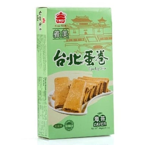 IMei Taipei Egg Crisps｜義美台北蛋卷(海苔)66g EXP 12.06.2025